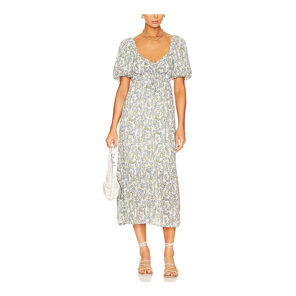 Minkpink 'Juniper' Blue Viscose Midi Dress Size XS